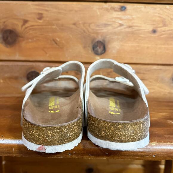 Birkenstock White Arizona Sandals Womens Size 40 US 9 - Picture 5 of 8